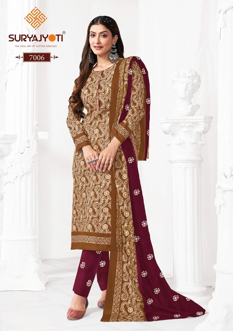 Suryajyoti Pehnava Vol 7 Cotton Wholesale Readymade Salwar Suit Catalog — Wholesale Salwar Suits, MPA wholesale from Surat - Gallery Image 6